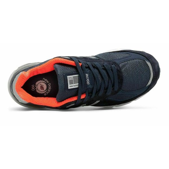 NEW Size 5 Womens New Balance 990 v4 Blue and Oran - Picture 3 of 5